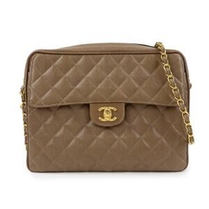Chanel Matelasse Caviar Leather Flap Bag Brown